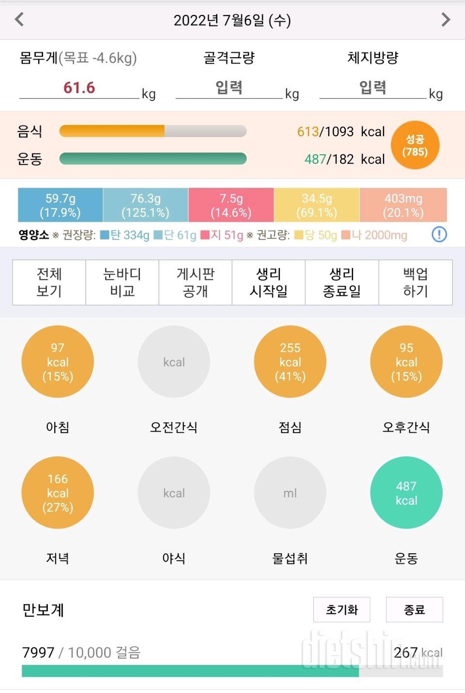 30일 1,000kcal 식단4일차 성공!