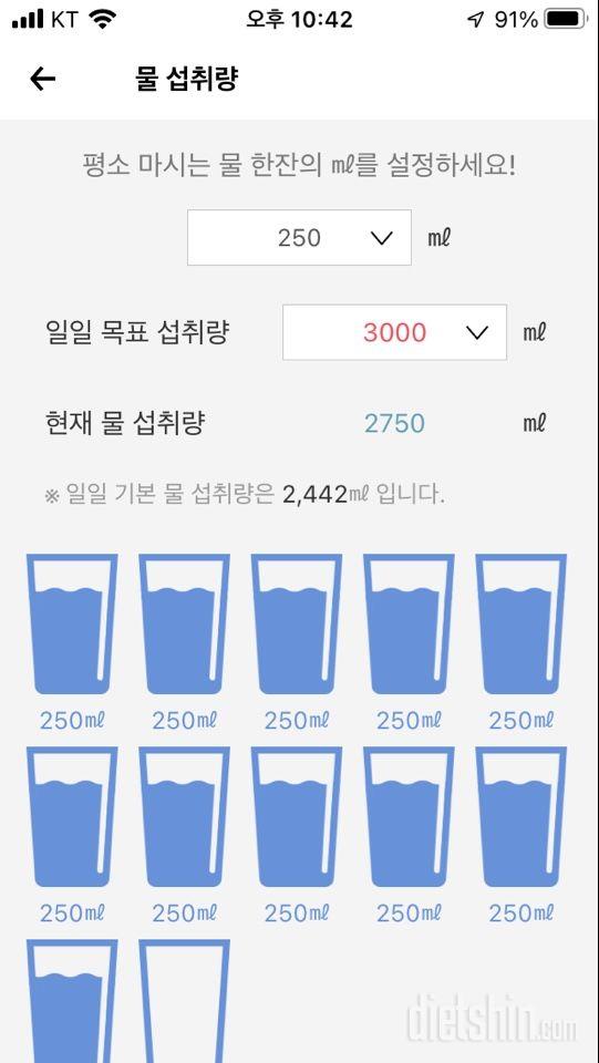 30일 하루 2L 물마시기5일차 성공!