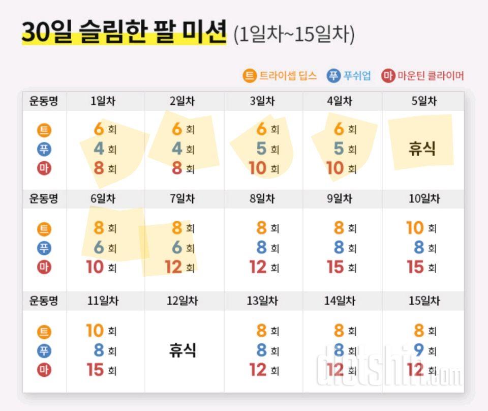 30일 슬림한 팔97일차 성공!