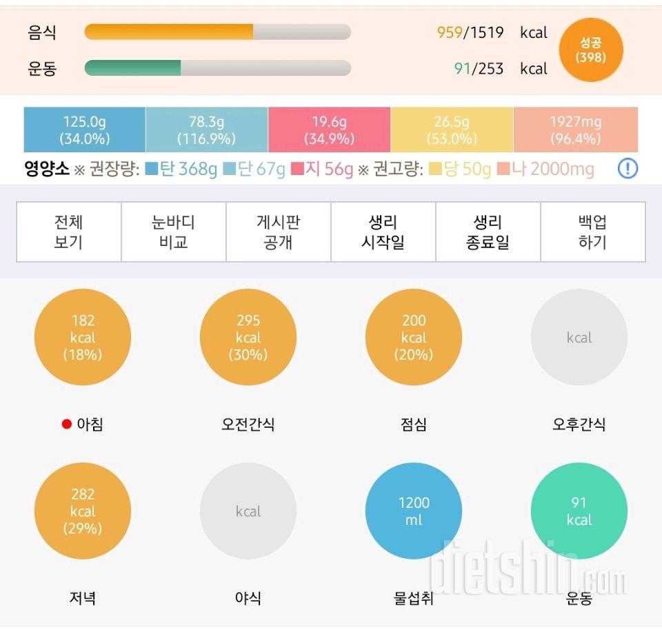 30일 당줄이기4일차 성공!