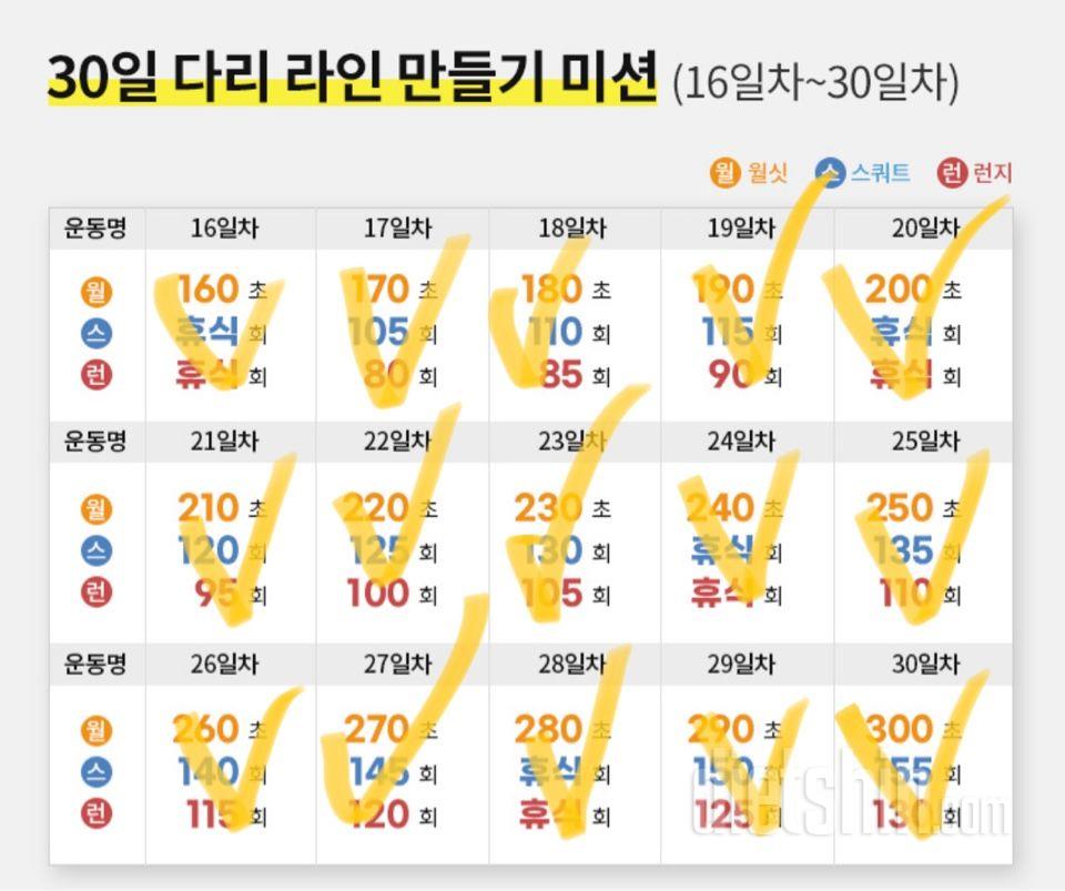 30일 다리라인 만들기30일차 성공!