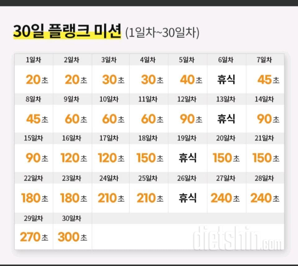 30일 플랭크2일차 성공!