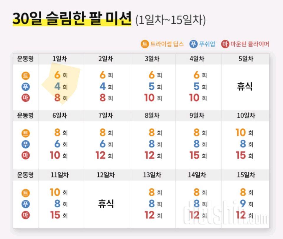 30일 슬림한 팔91일차 성공!