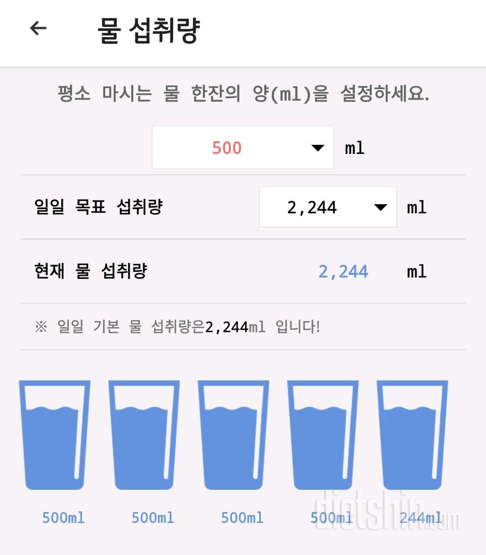 30일 하루 2L 물마시기58일차 성공!