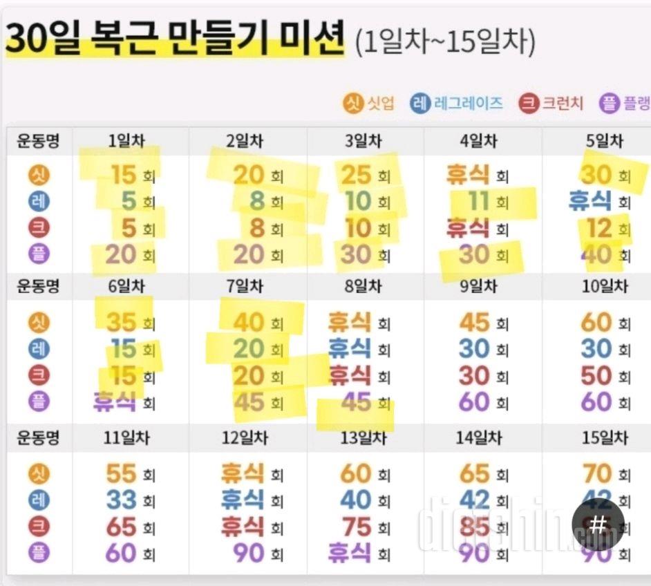 30일 복근 만들기8일차 성공!