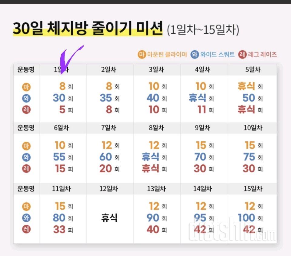 30일 체지방 줄이기31일차 성공!