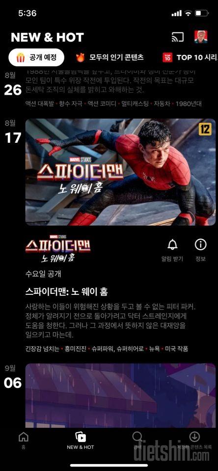 노웨이홈 17일 넷플릭스!