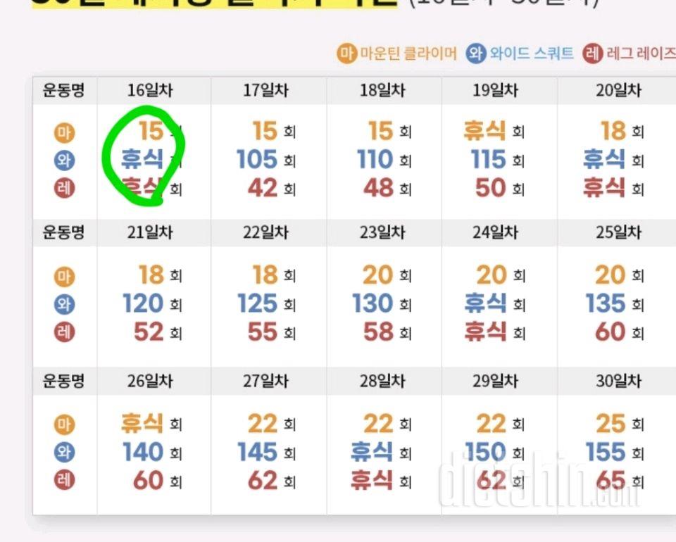 30일 체지방 줄이기16일차 성공!