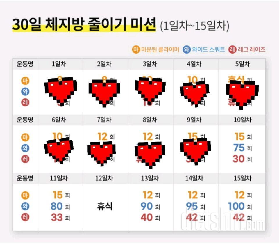 30일 체지방 줄이기9일차 성공!