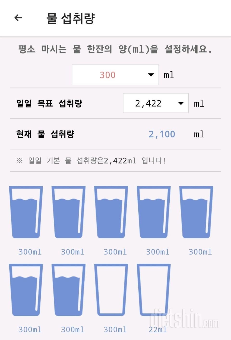 30일 하루 2L 물마시기43일차 성공!