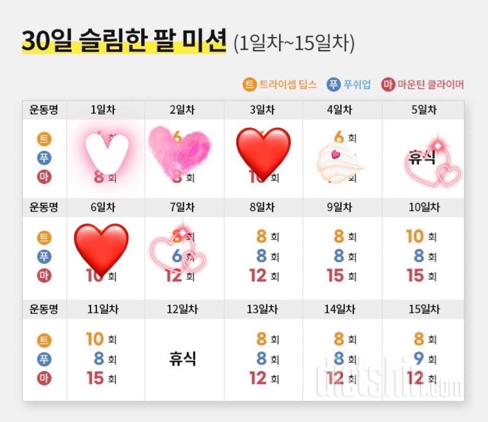 30일 슬림한 팔7일차 성공!