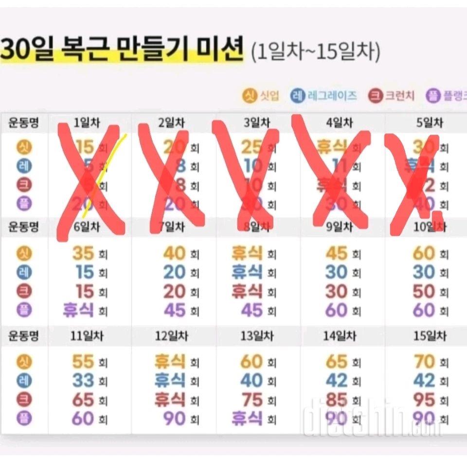 30일 플랭크6일차 성공!