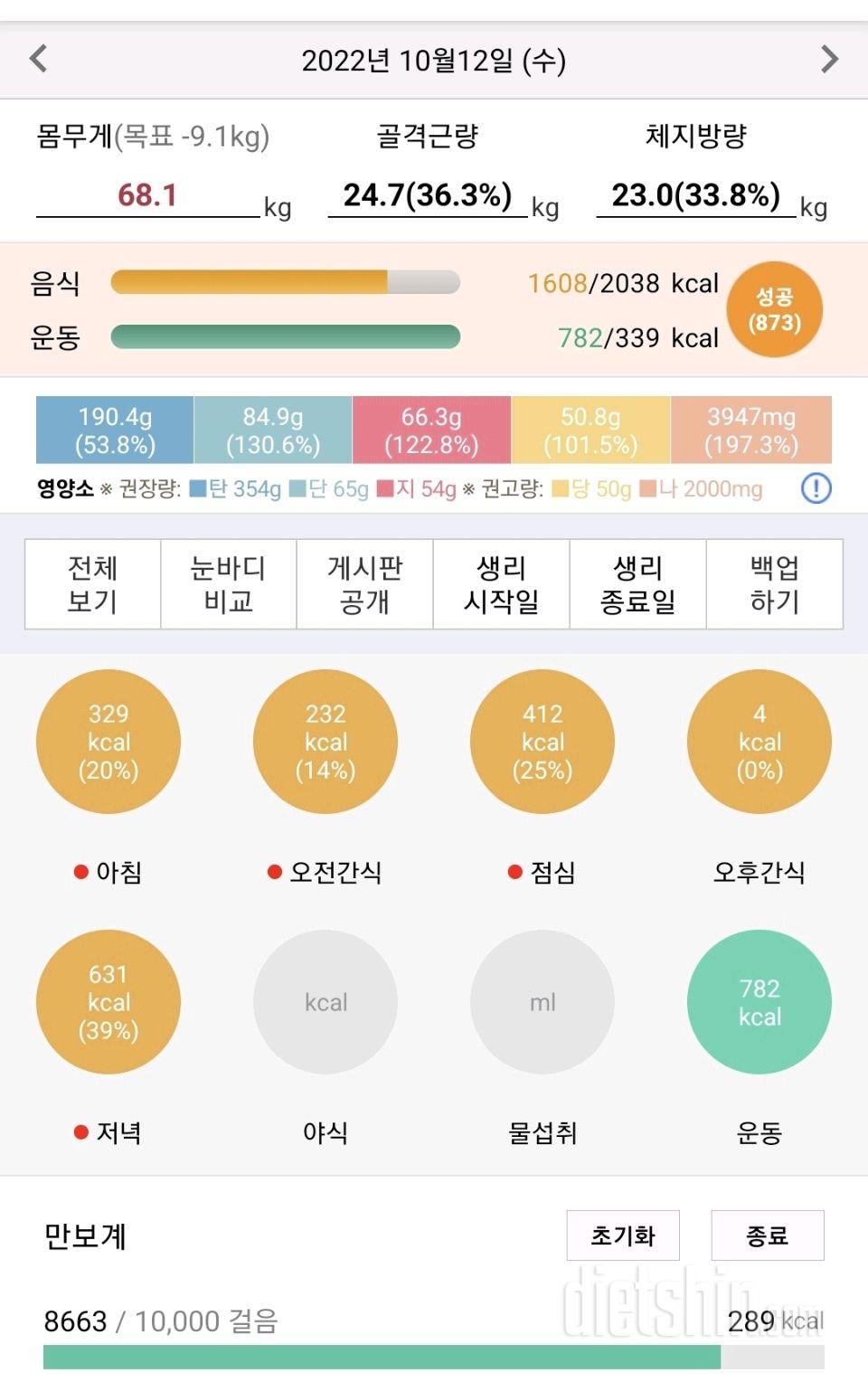 61,62일차 식단&운동