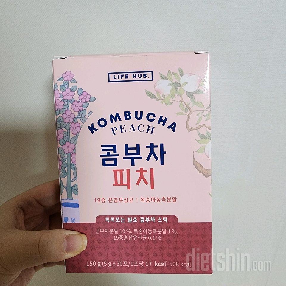 달달한 디저트 대신 상큼한 피치 콤부차 한잔🥤