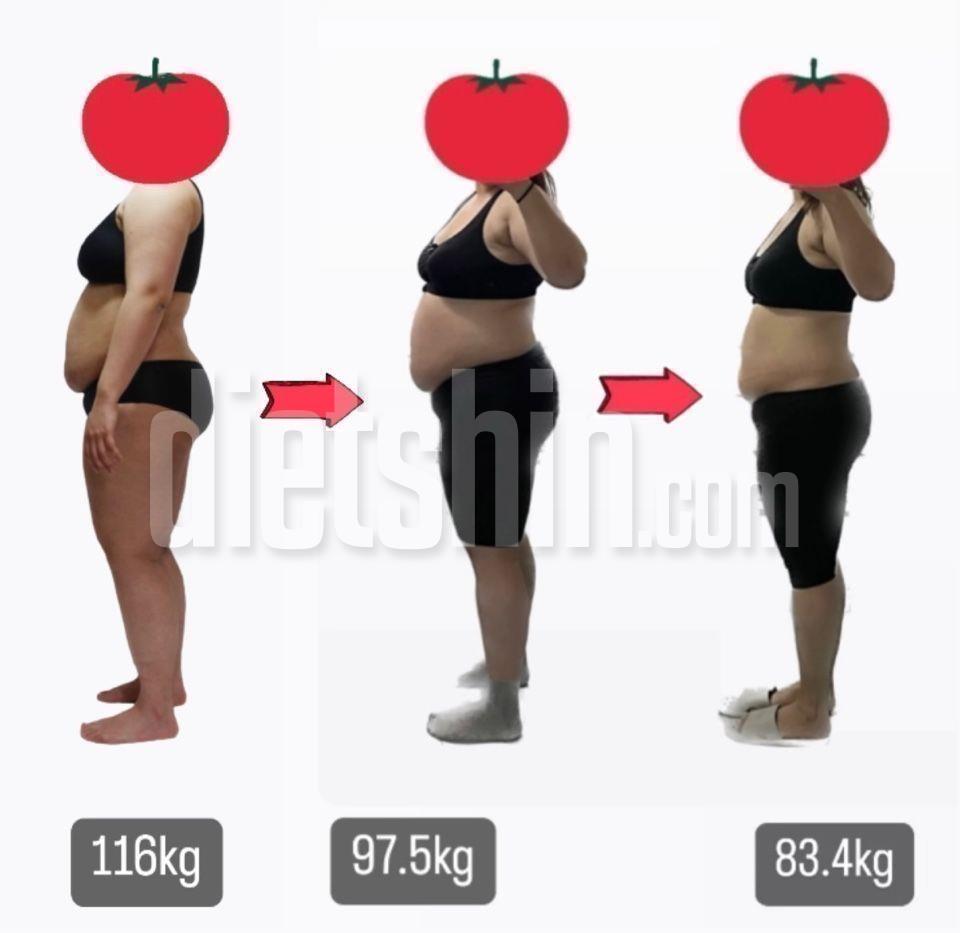 진행중 116kg > 83kg 33kg감량! 드디어 눈바디의 변화가!