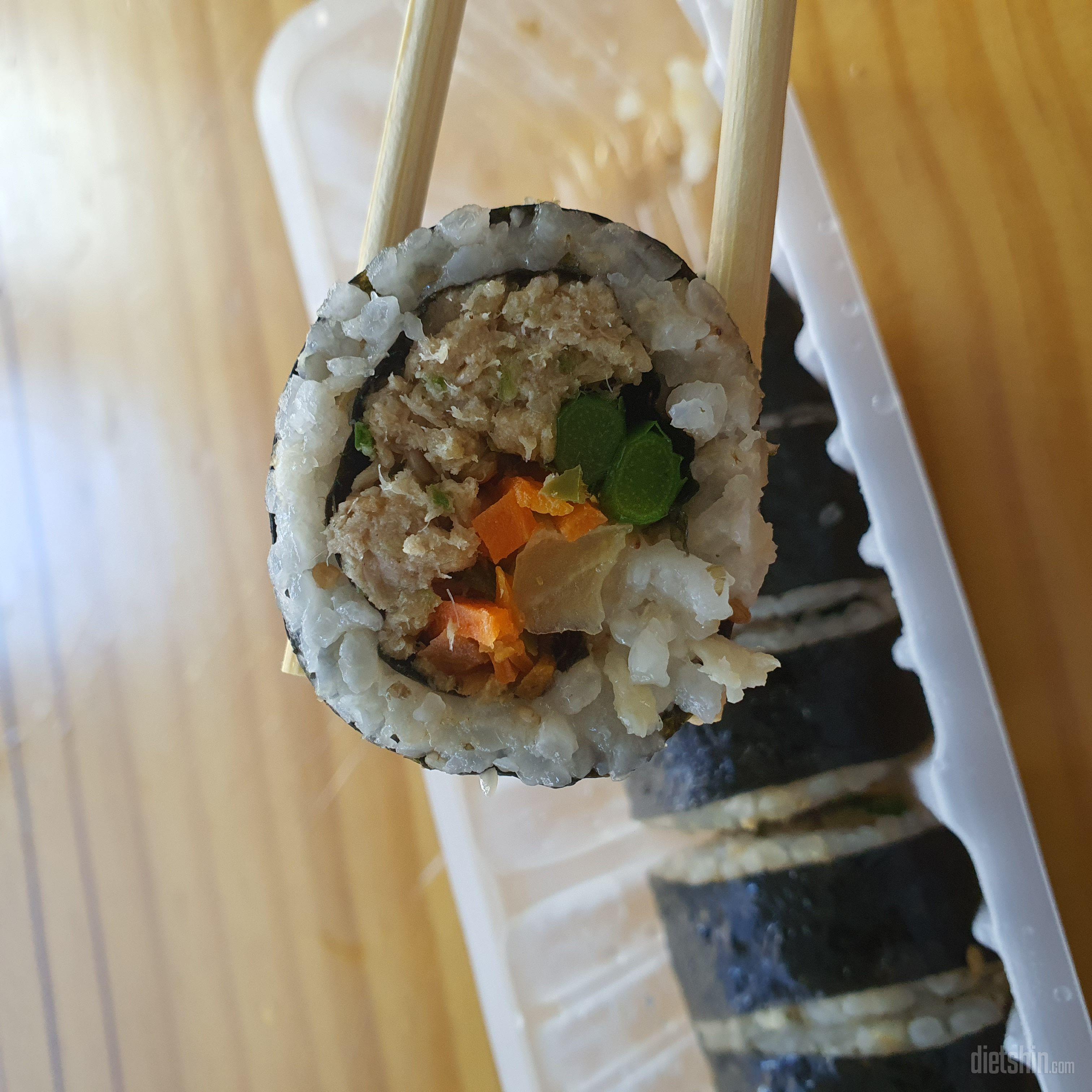 불고기 김밥은 조금 짜요. 청양 김밥
