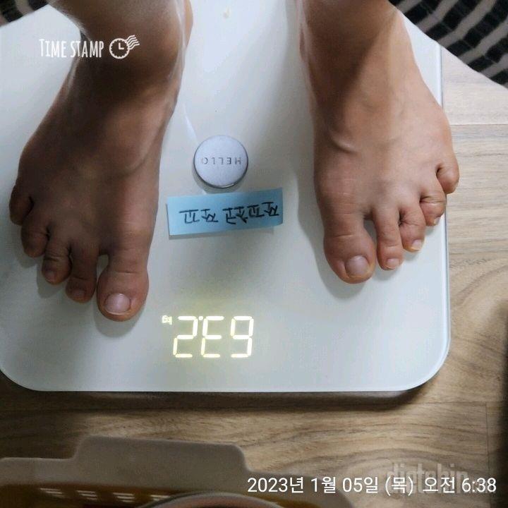 7일 아침 몸무게 재기2일차 성공!