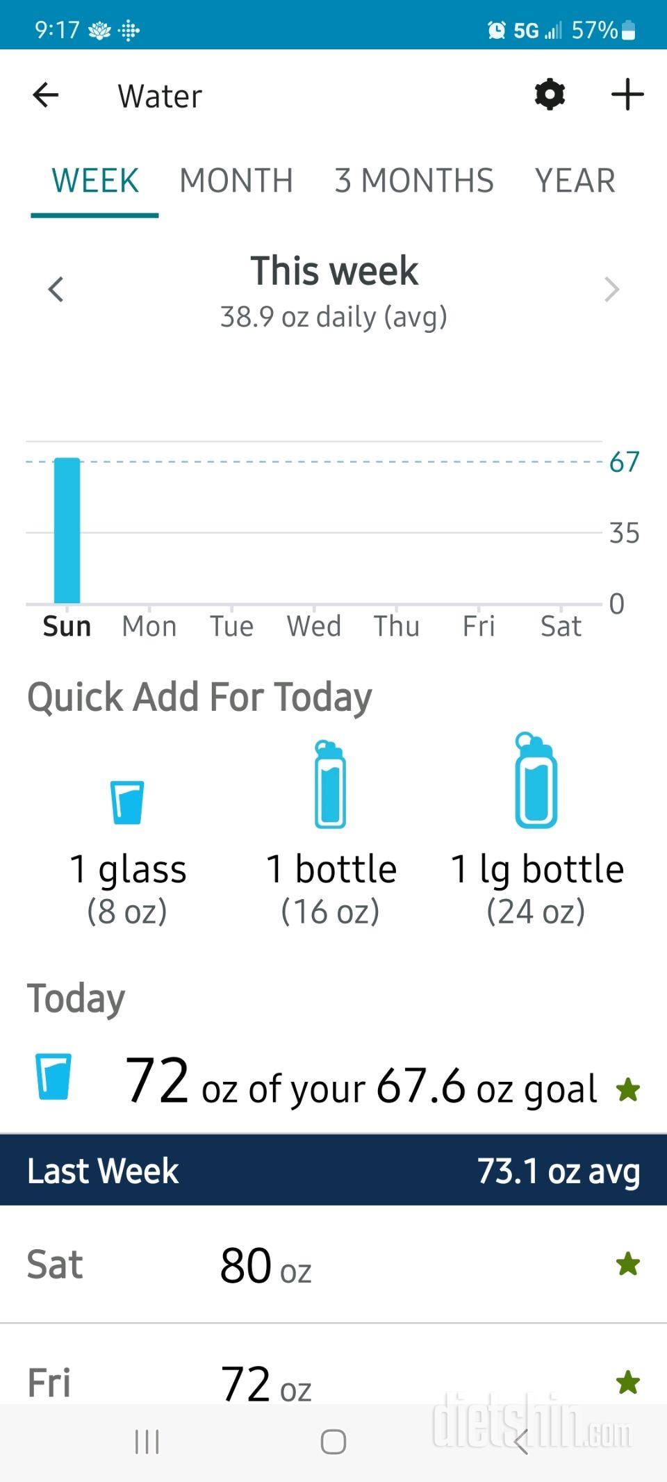 30일 하루 2L 물마시기8일차 성공!