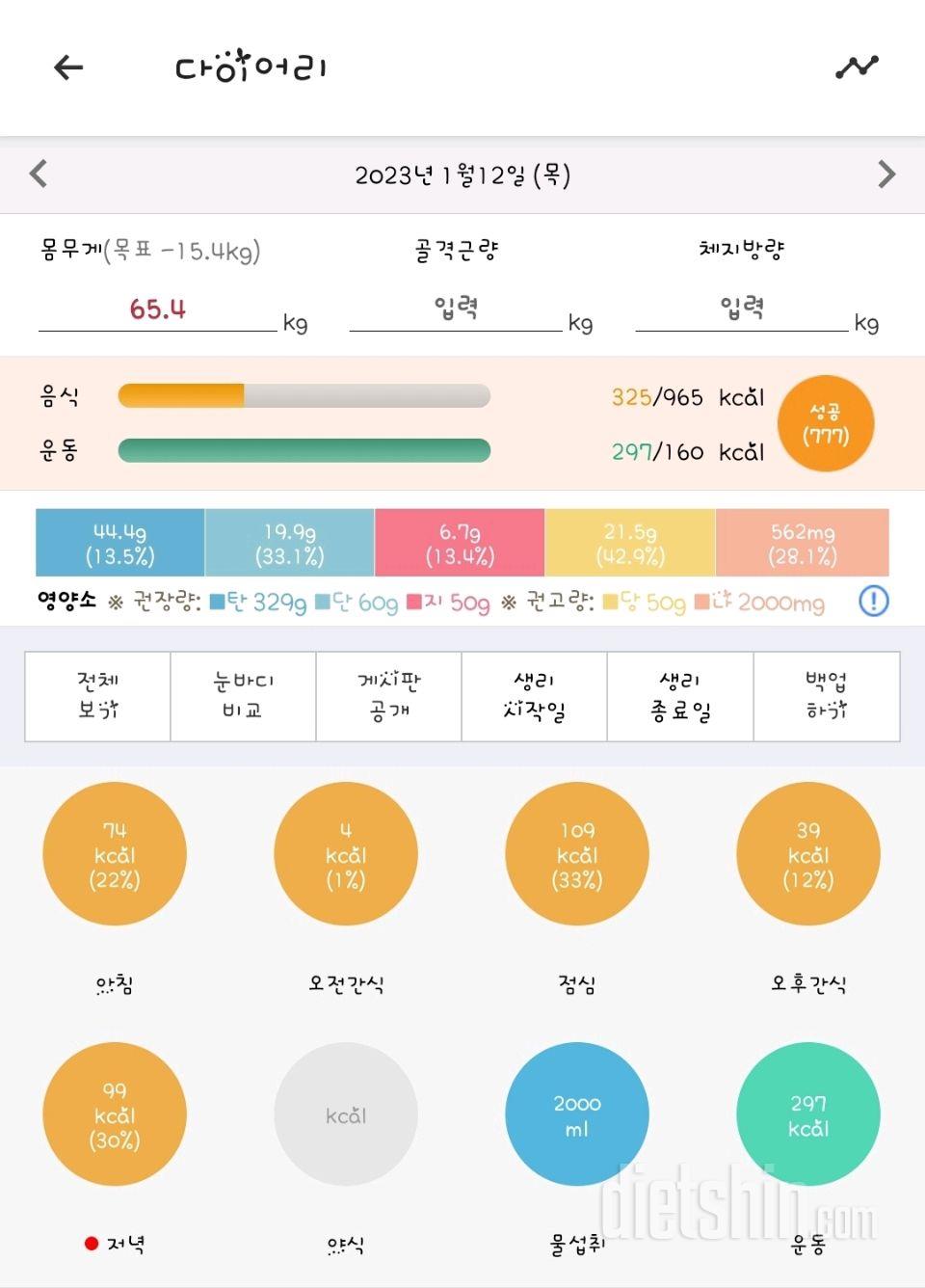 30일 야식끊기37일차 성공!