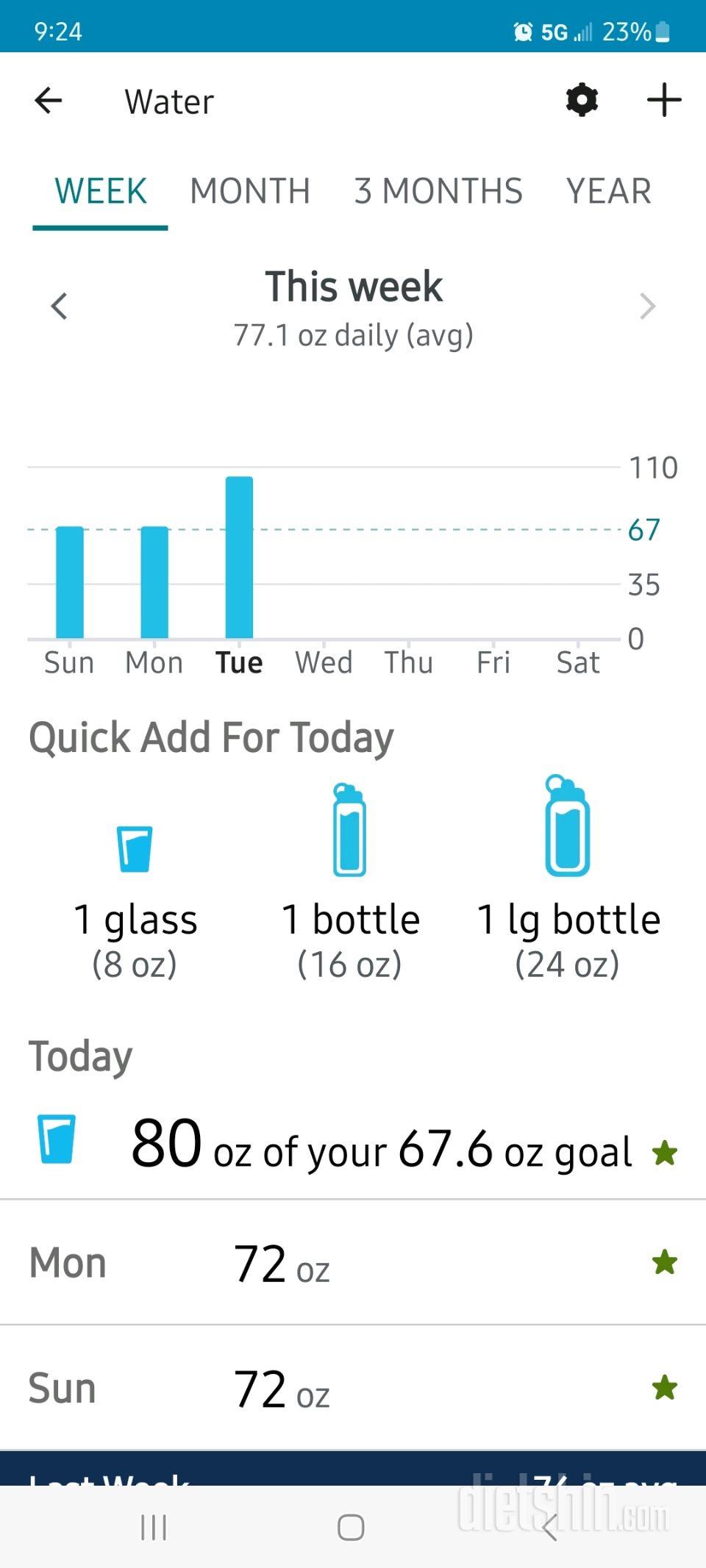 30일 하루 2L 물마시기17일차 성공!