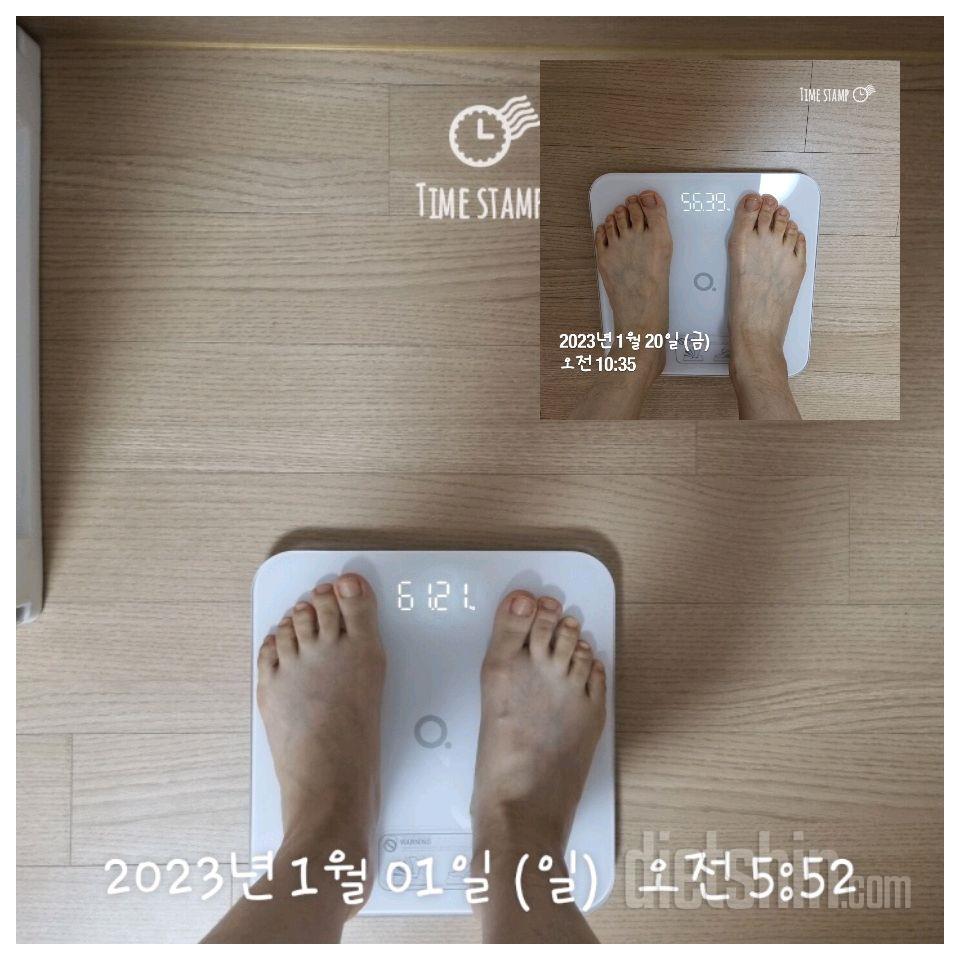 [다신17기]20일차 162cm/56.3kg  총 -4.9kg 감량