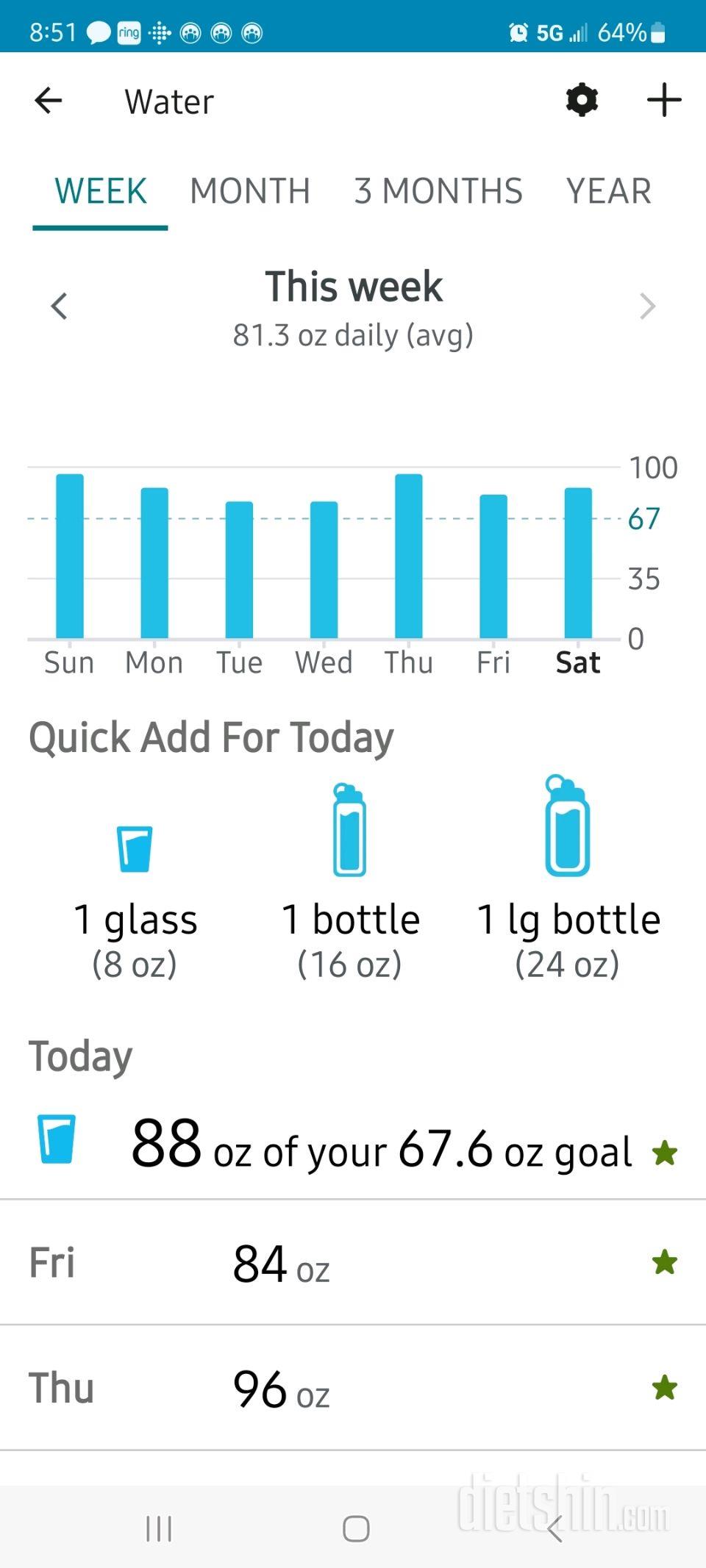 30일 하루 2L 물마시기28일차 성공!