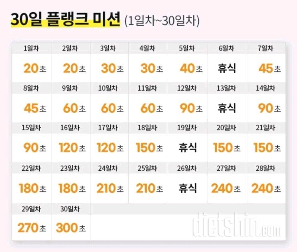 30일 플랭크2일차 성공!