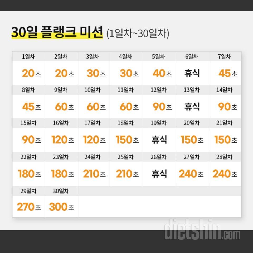 30일 플랭크2일차 성공!