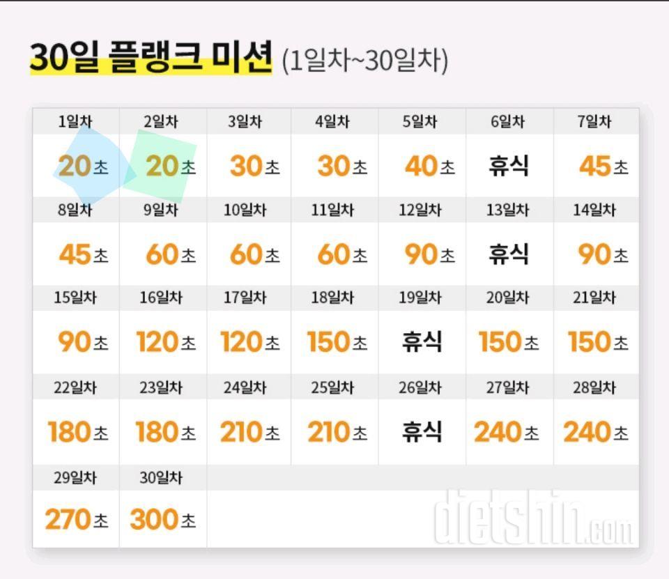 30일 플랭크2일차 성공!