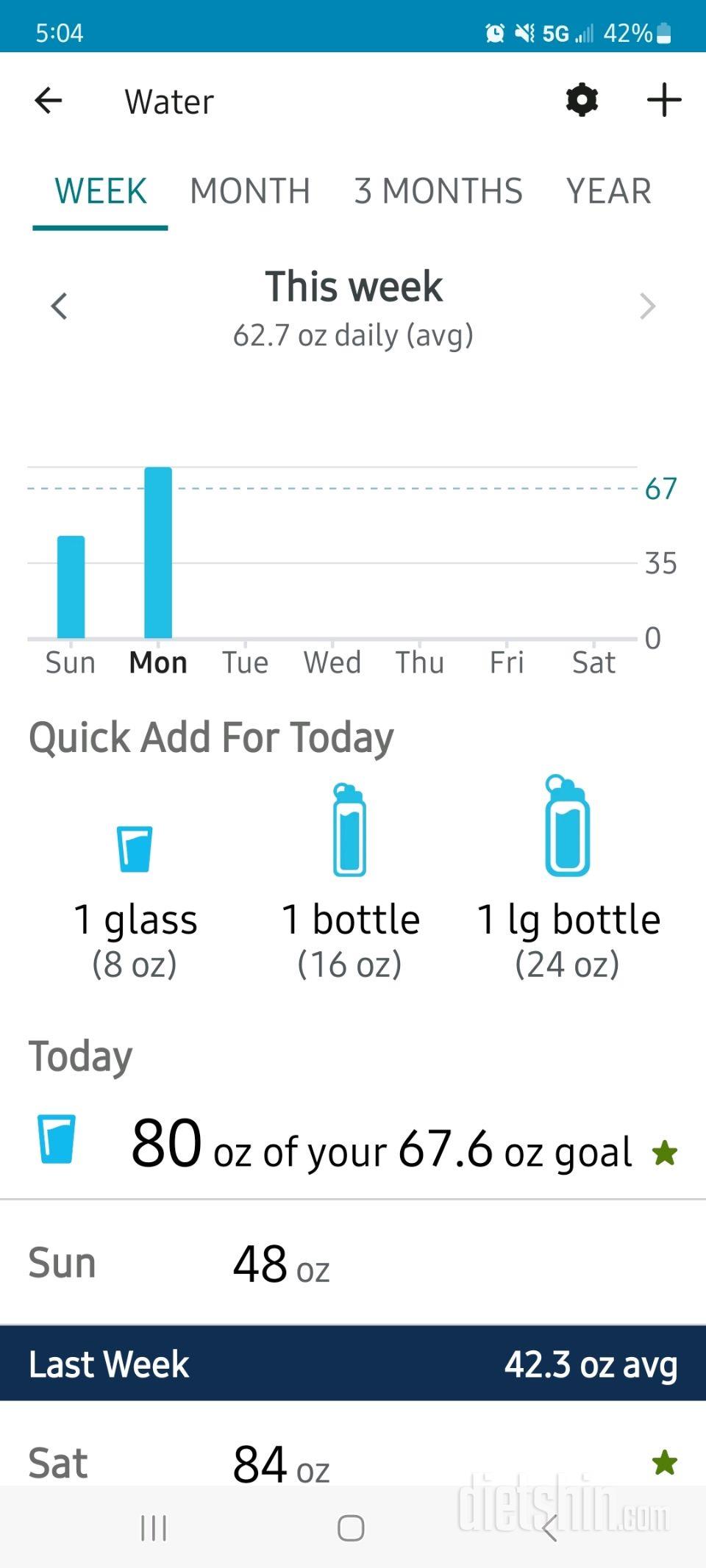 30일 하루 2L 물마시기31일차 성공!