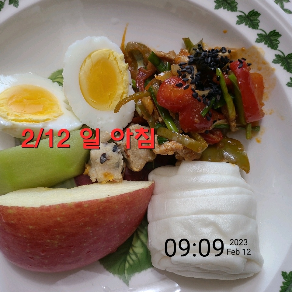 02월 12일( 아침식사 309kcal)