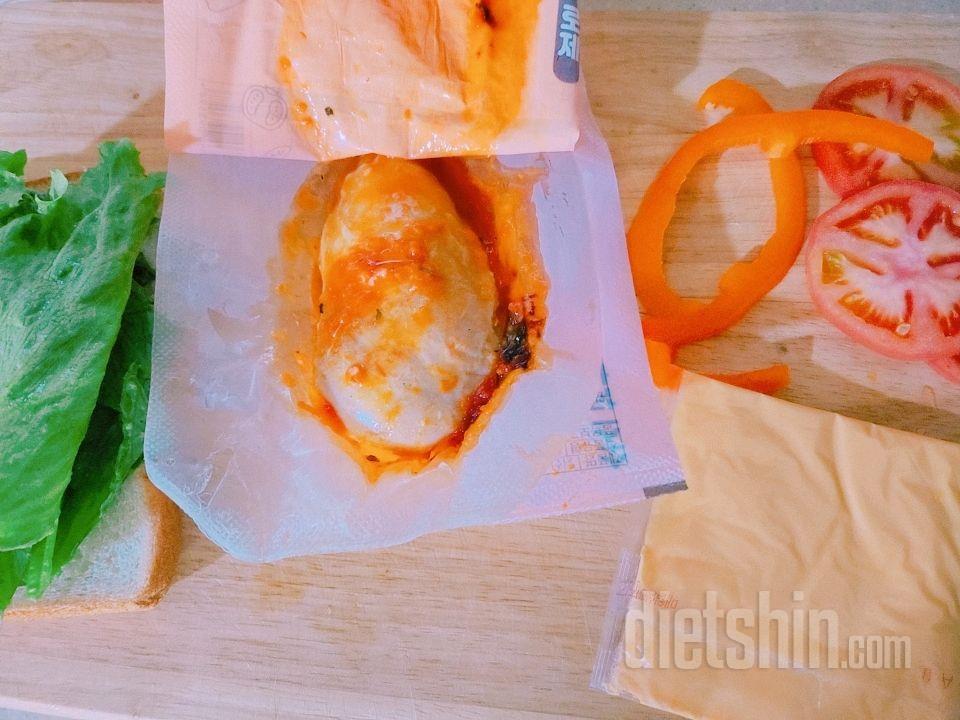 닭신 소스닭가슴살로 샌드위치 만들기~ ^^