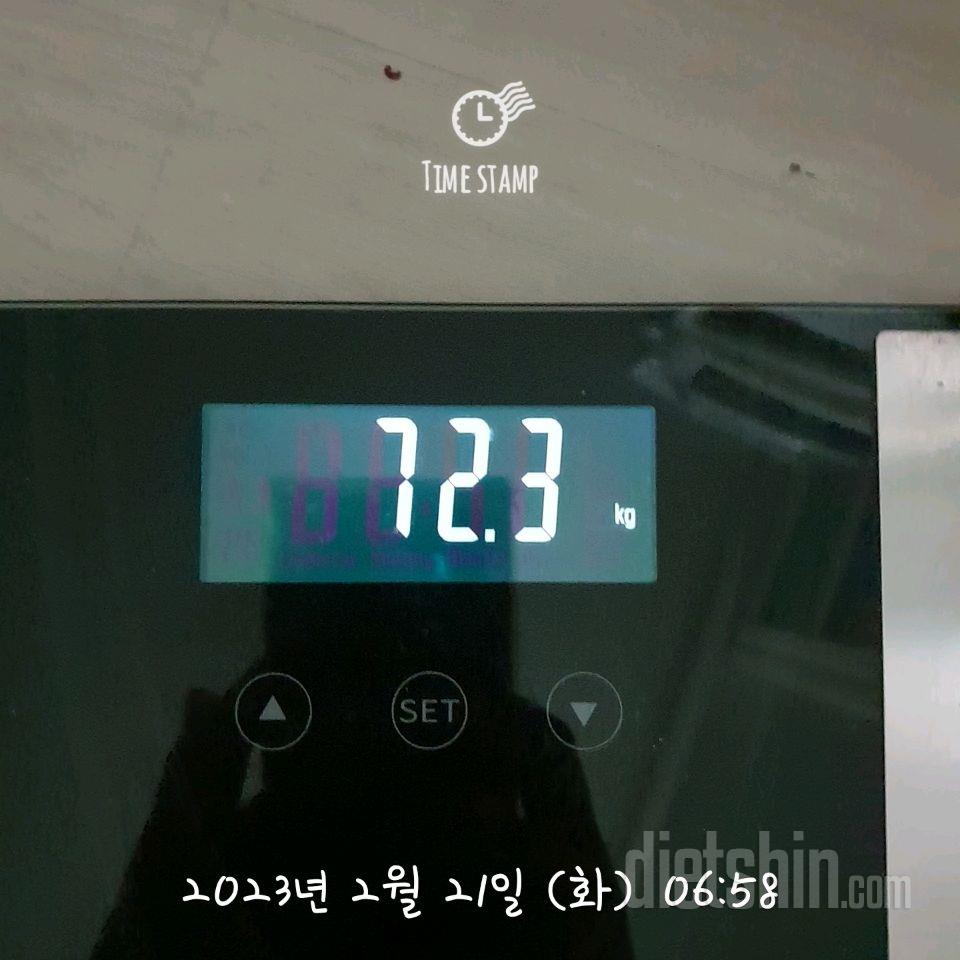 7일 아침 몸무게 재기5일차 성공!