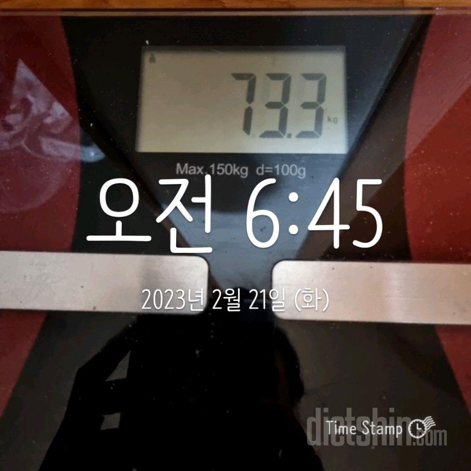 7일 아침 몸무게 재기8일차 성공!