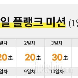 30일 플랭크3일차 성공!