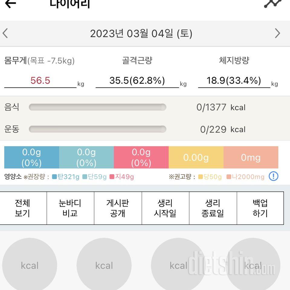 7일 아침 몸무게 재기8일차 성공!