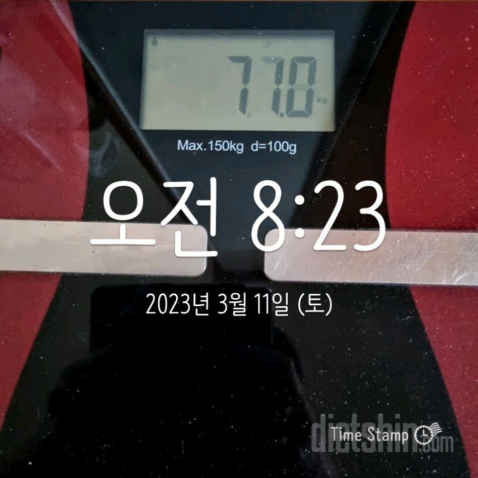 7일 아침 몸무게 재기14일차 성공!