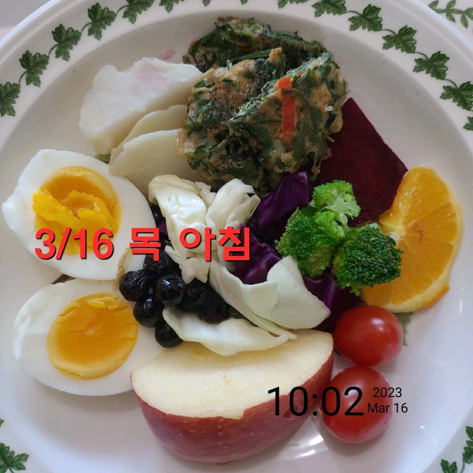 03월 16일( 아침식사 300kcal)