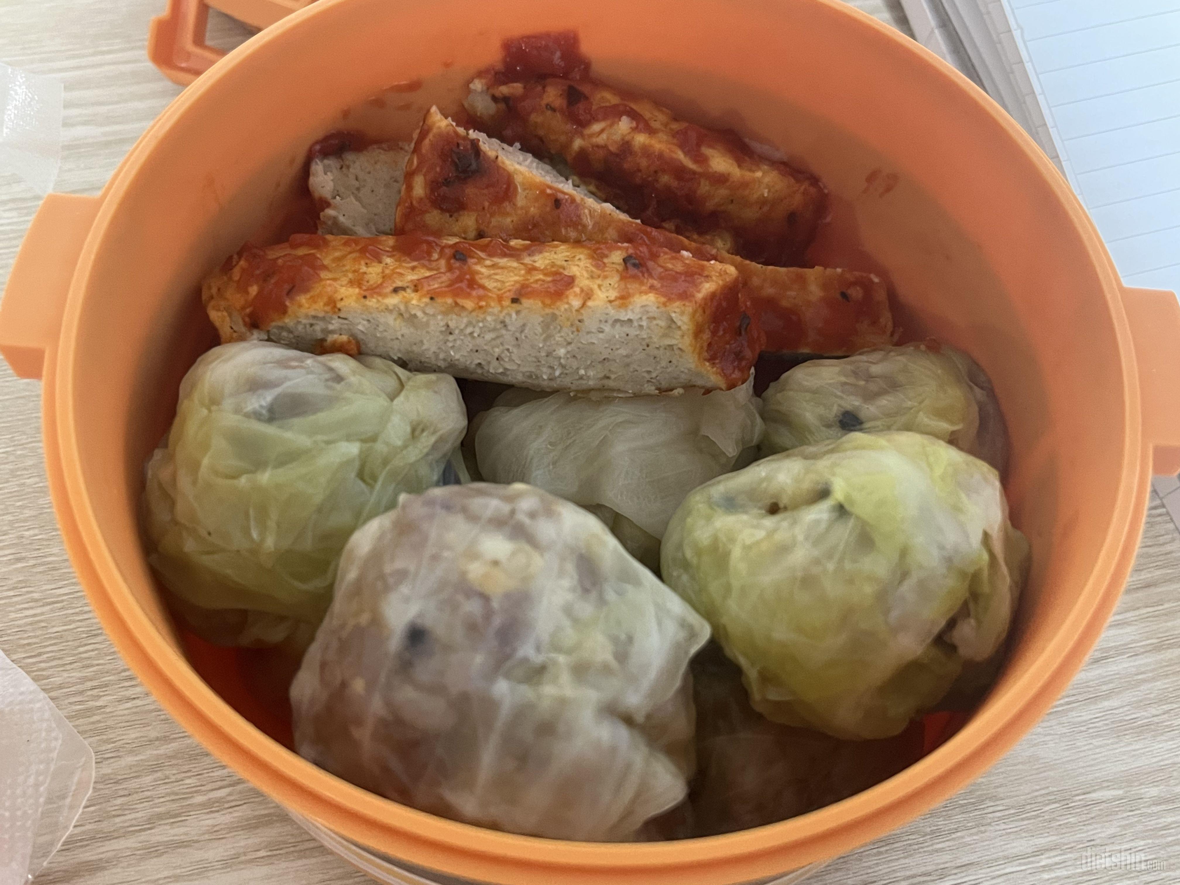 소스닭찌랑 같이 먹었어요
양배추 쌈