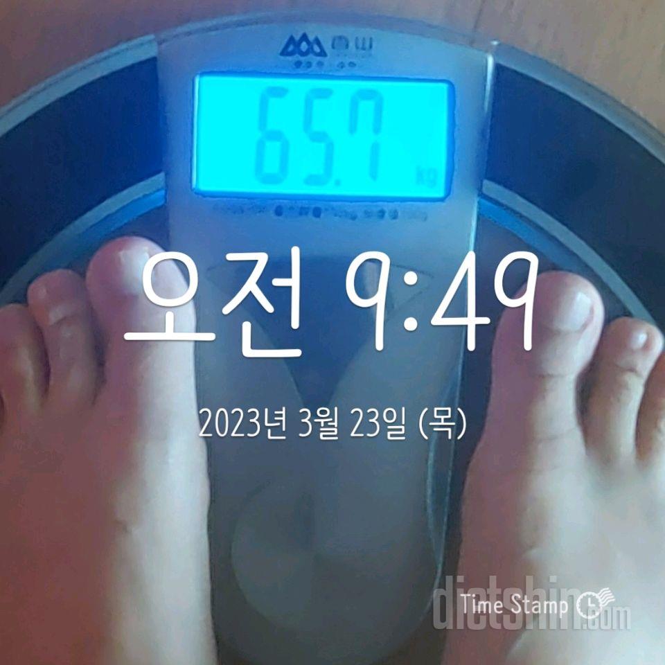 7일 아침 몸무게 재기2일차 성공!