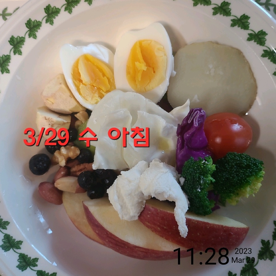 03월 29일( 아침식사 380kcal)