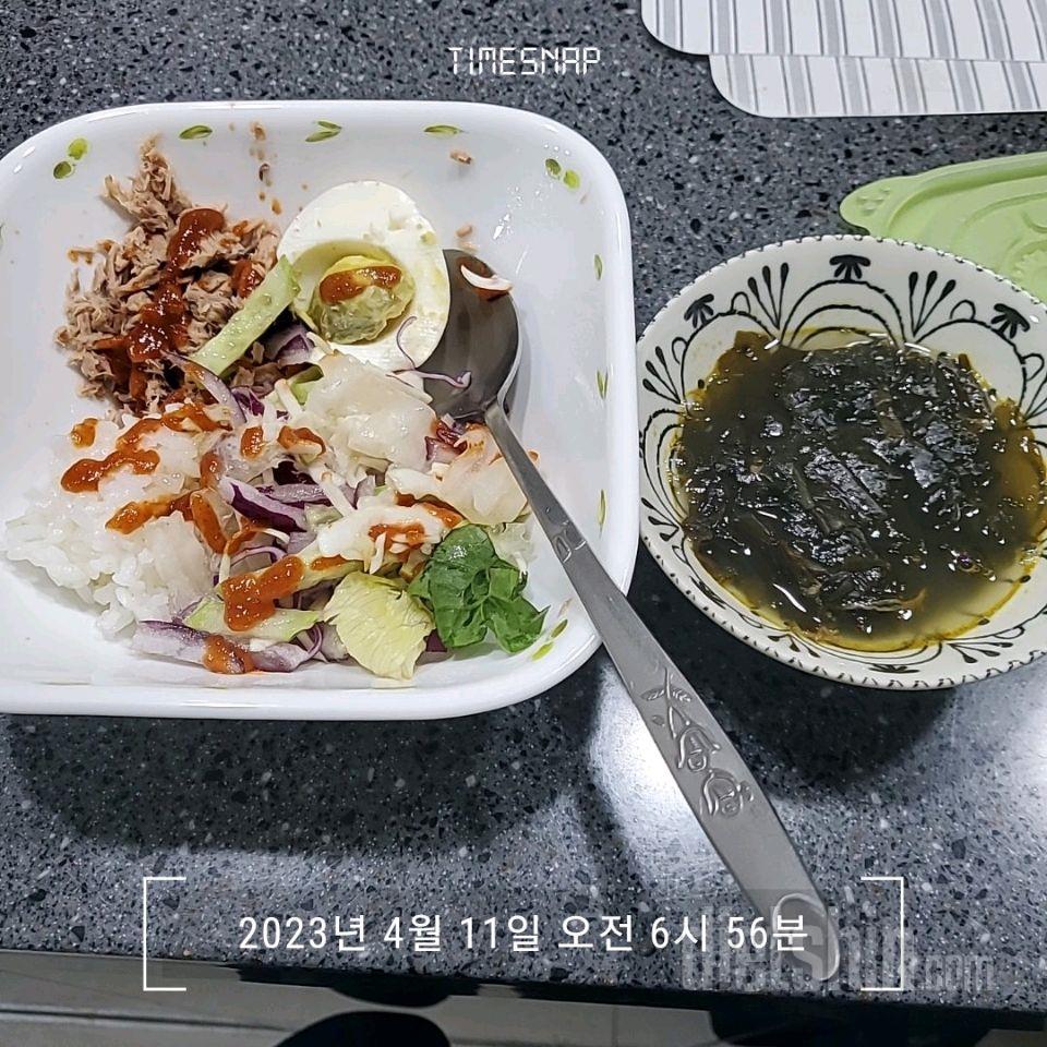 04월 11일( 아침식사 180kcal)