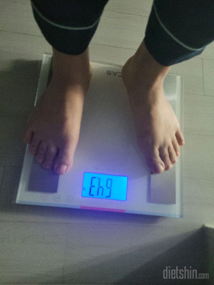 7일 아침 몸무게 재기8일차 성공!