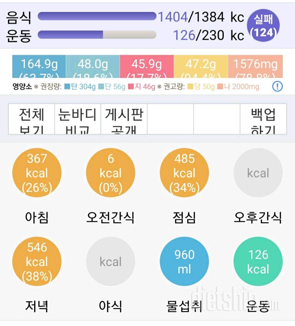 30일 1,000kcal 식단21일차 성공!