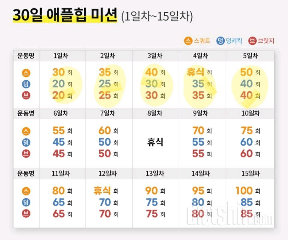 30일 애플힙5일차 성공!