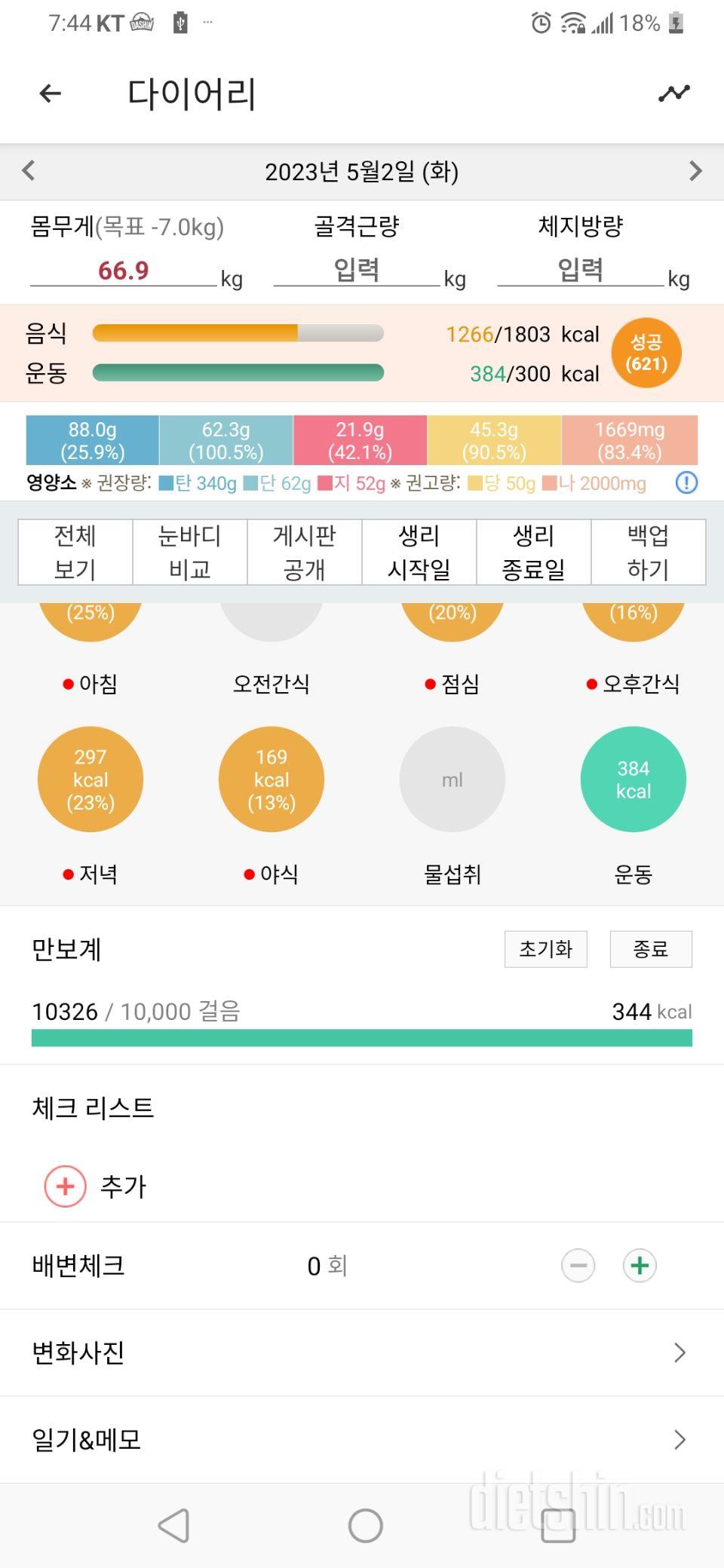 5월1일,2일 식운