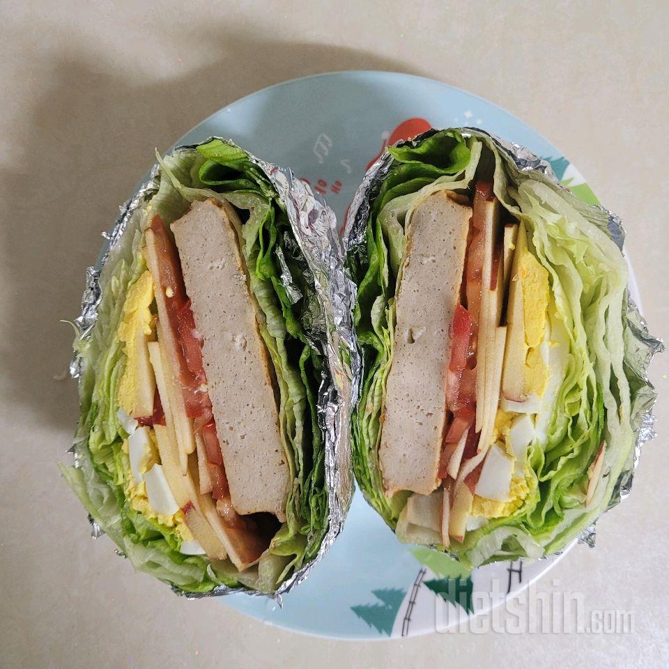 오후간식으로만든 샌드위치