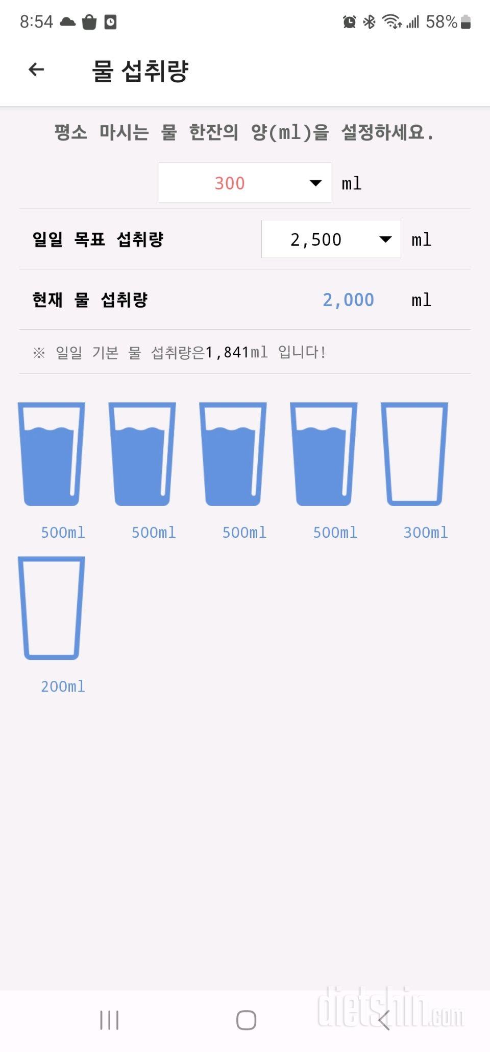 30일 하루 2L 물마시기1일차 성공!