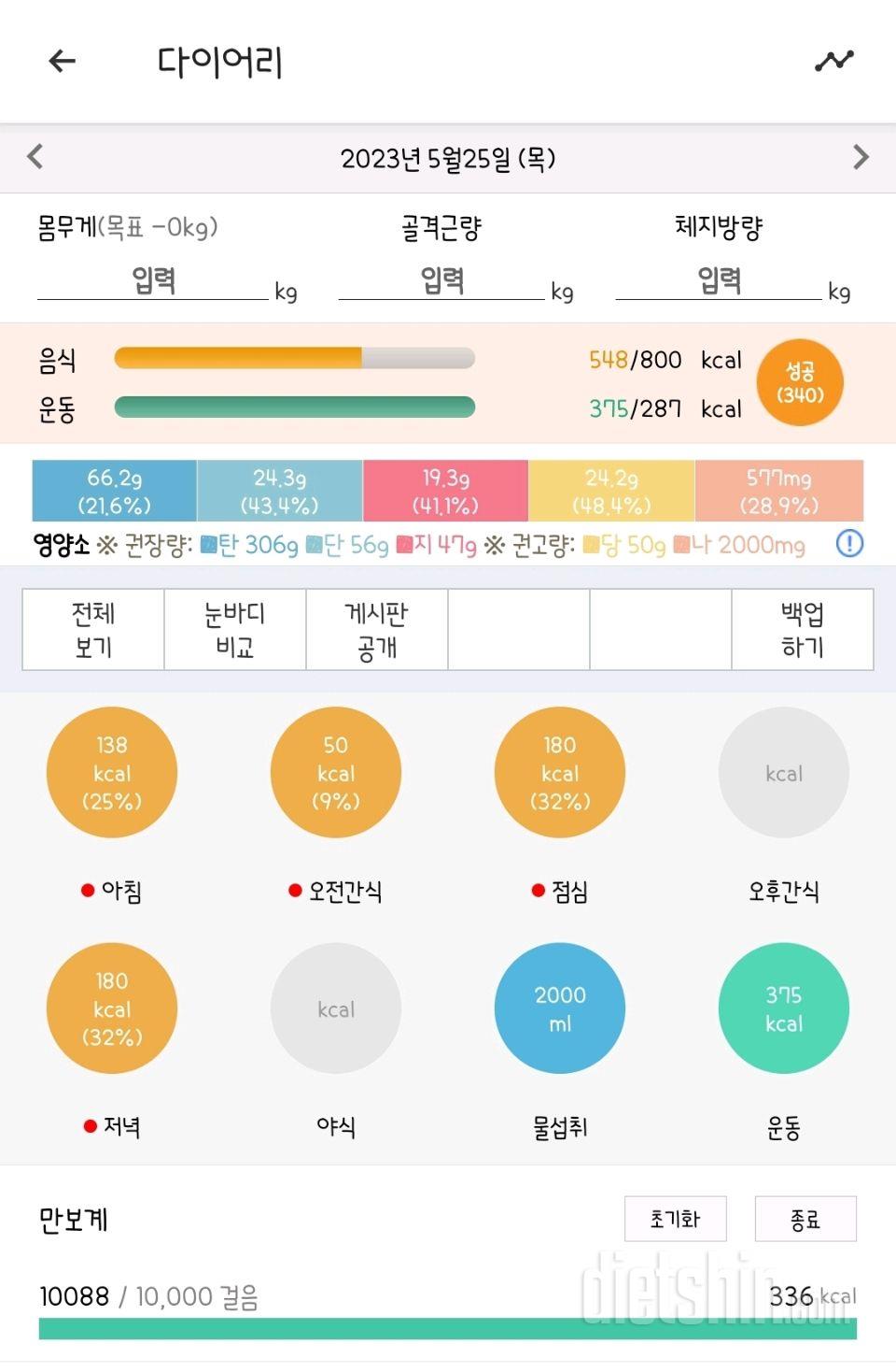 30일 1,000kcal 식단22일차 성공!