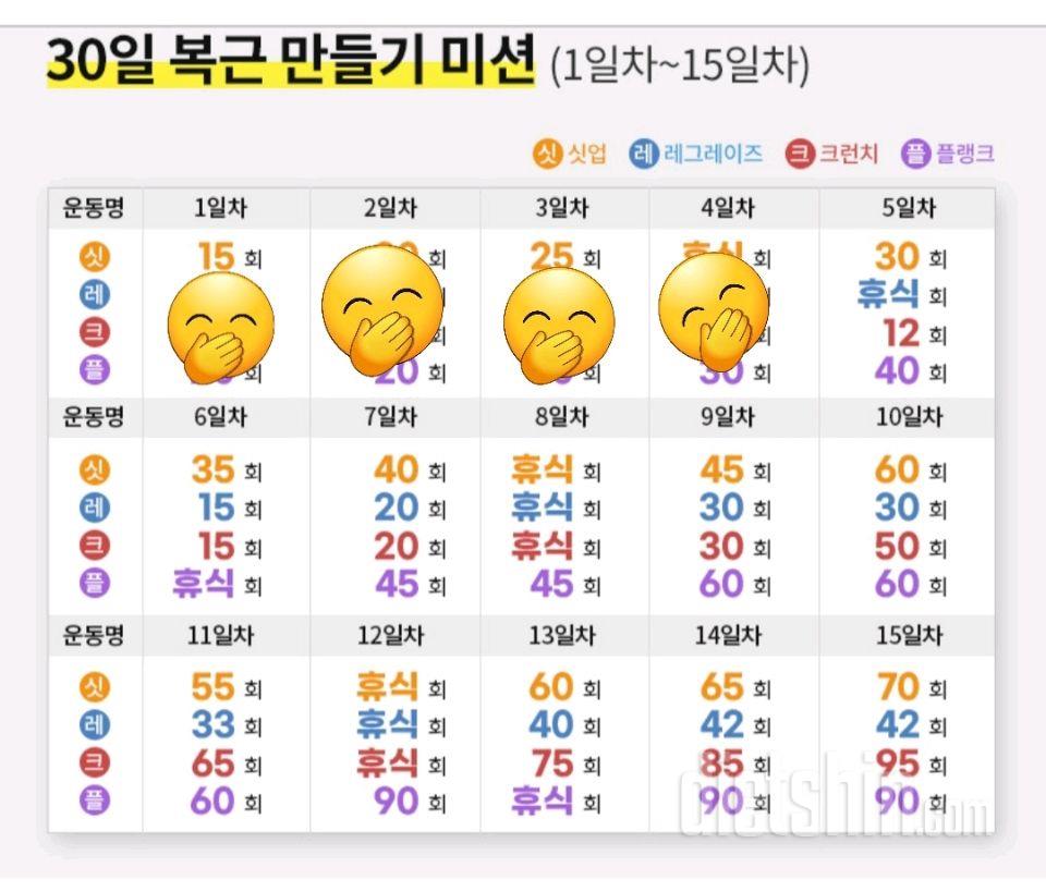 30일 복근 만들기4일차 성공!